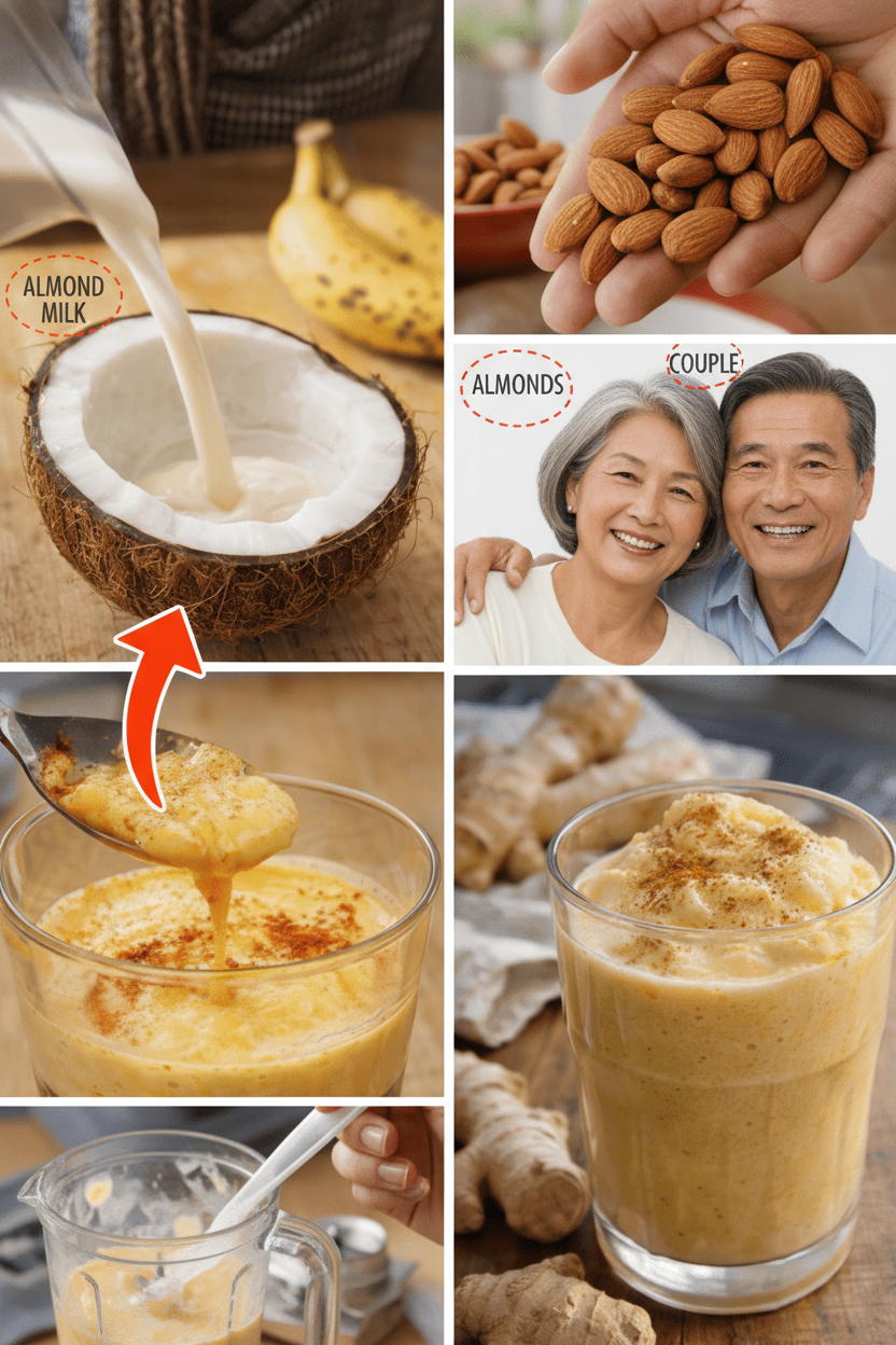 Power Up Naturally: The Ultimate Banana Date Smoothie with Ginger & Nuts for Lasting Energy