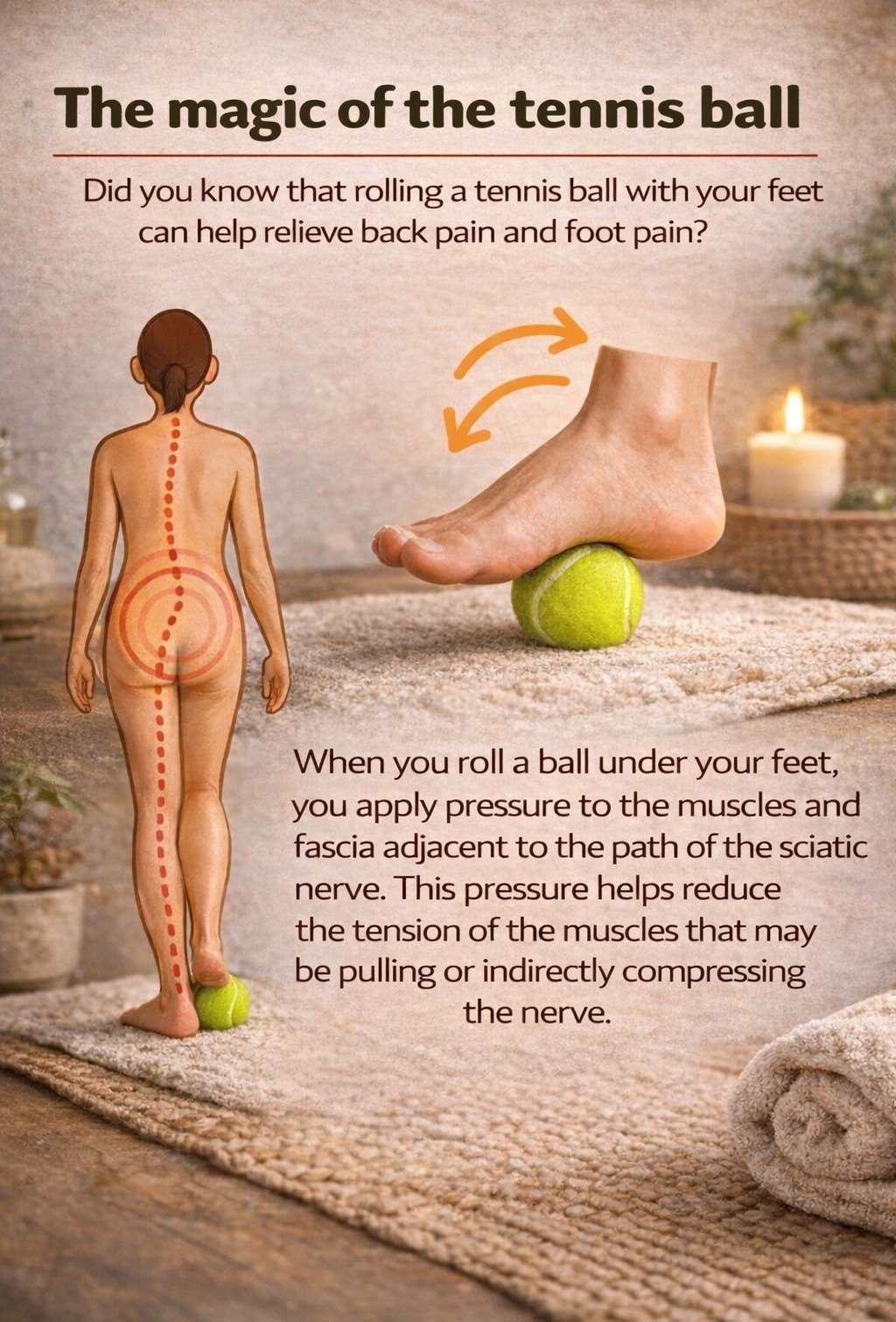 Unlocking Relief: How a Tennis Ball Can Soothe Foot and Back Tension at Home