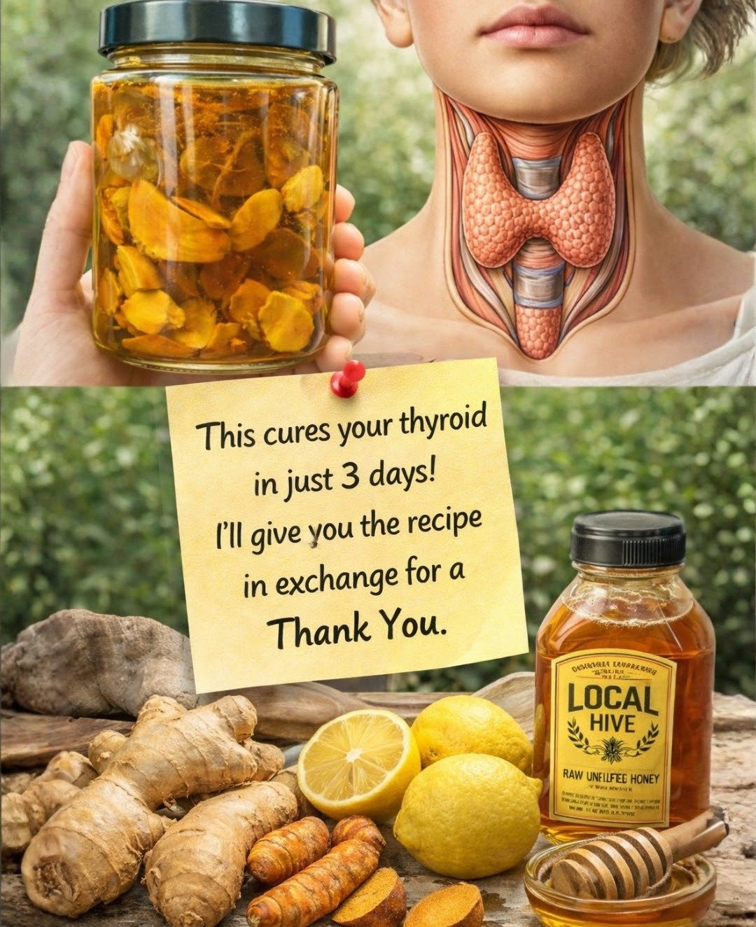 Natural Support for Thyroid Health: Harnessing the Benefits of Ginger, Turmeric, and Honey