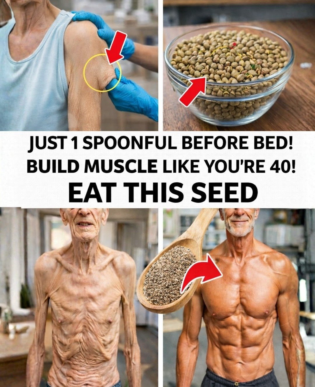 Building Muscle After 70: 6 Potent Natural Foods Richer in Protein Than Eggs