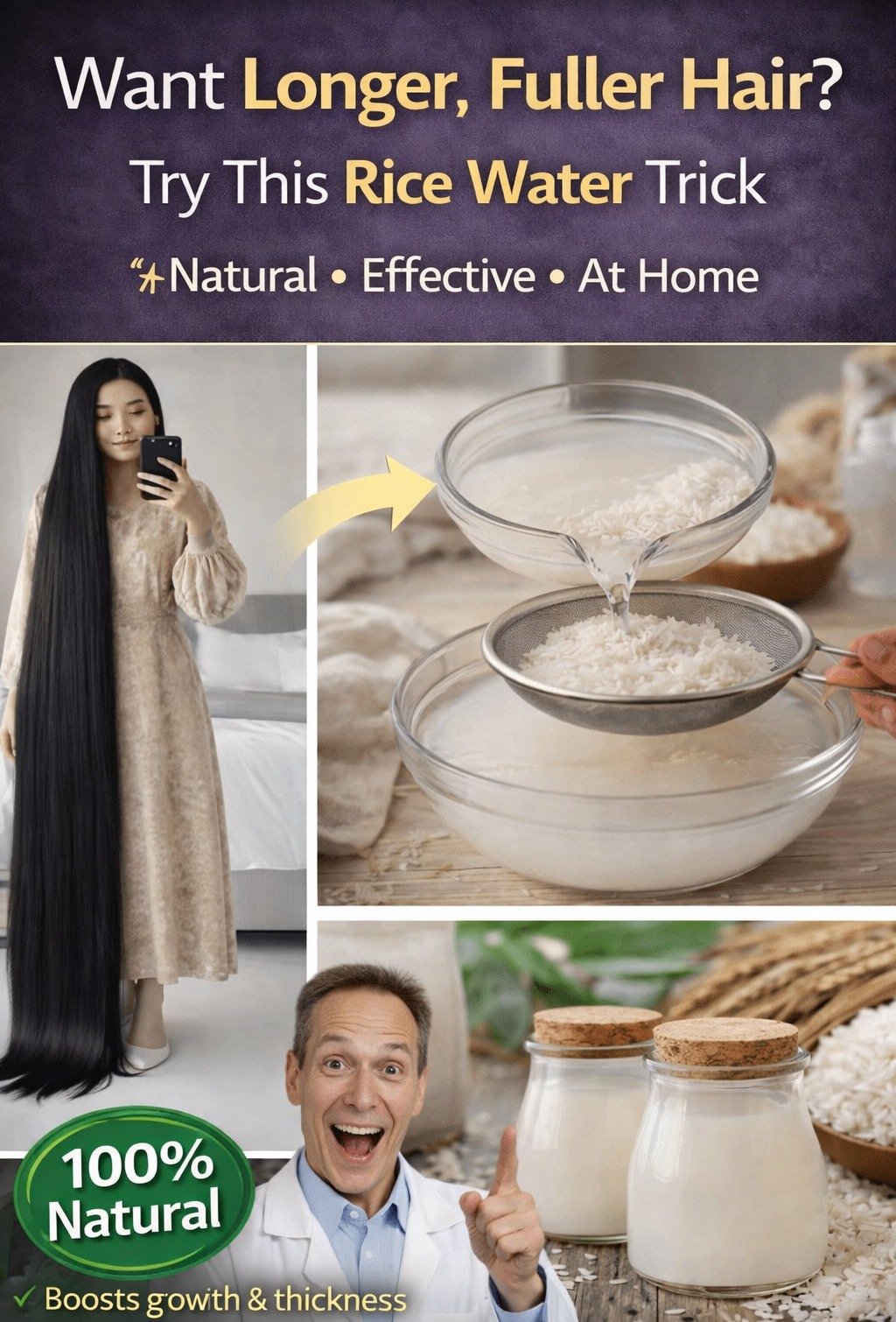 Unlocking the True Potential: Correctly Using Rice Water for Hair and Skin Health