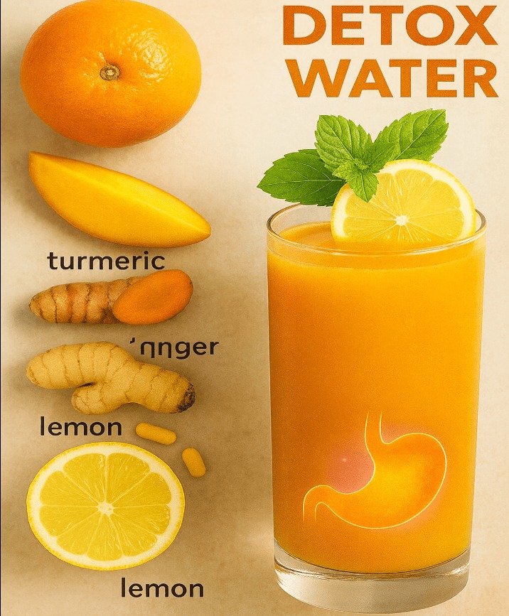Invigorate Your Gut: The Power of Orange, Turmeric, Ginger, and Lemon Detox Water for Optimal Digestion