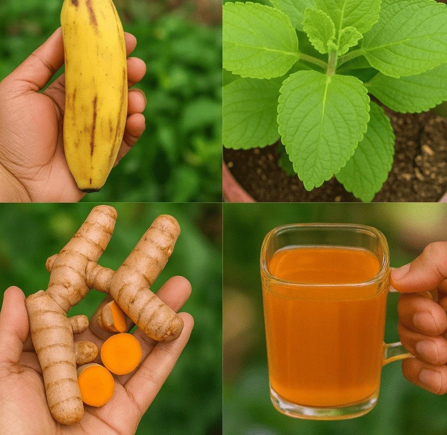 Banana, Turmeric, and Indian Borage: A Simple Drink for Enhanced Daily Wellness