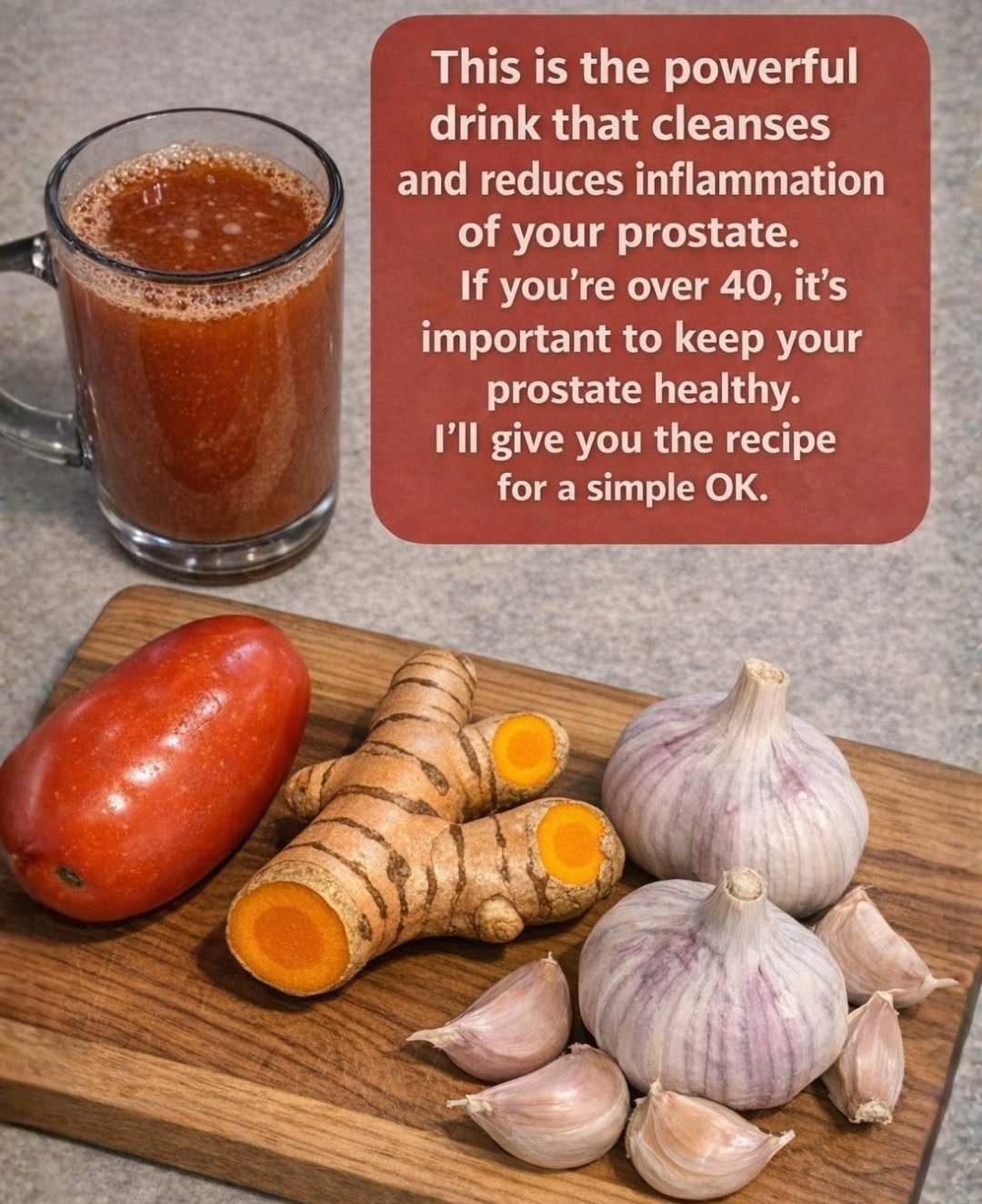 The Master Smoothie: A Natural Drink to Reduce Prostate Inflammation and Restore Male Vitality in 15 Days