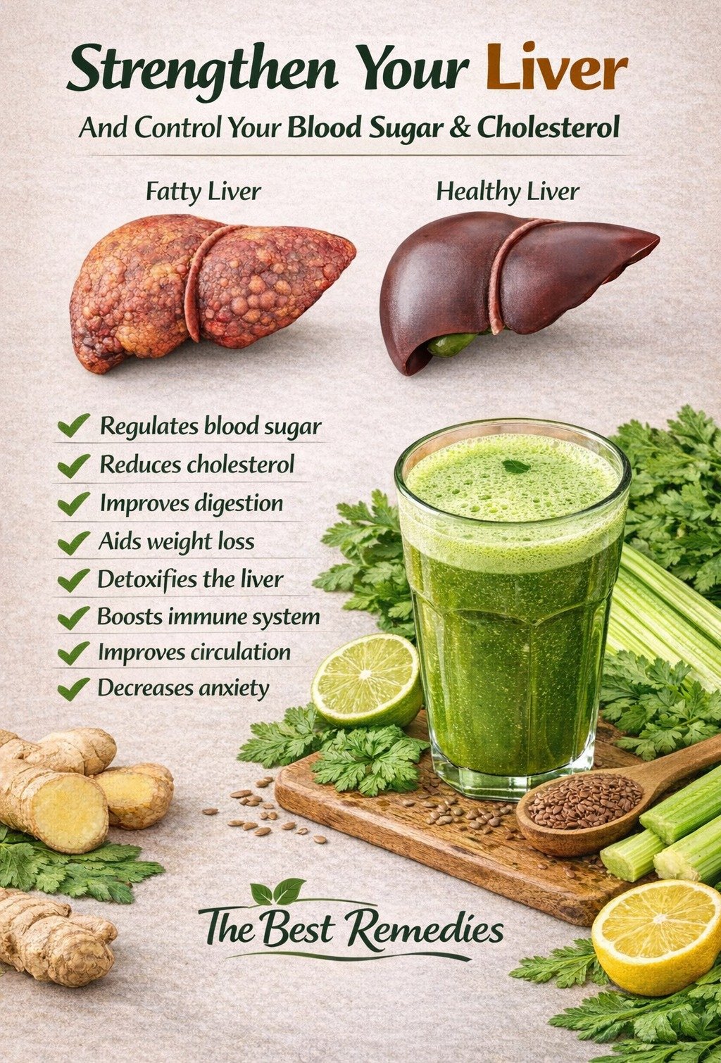 Revitalizing Green Juice for Fatty Liver: A Natural Elixir with Celery, Parsley, Ginger, and Lemon