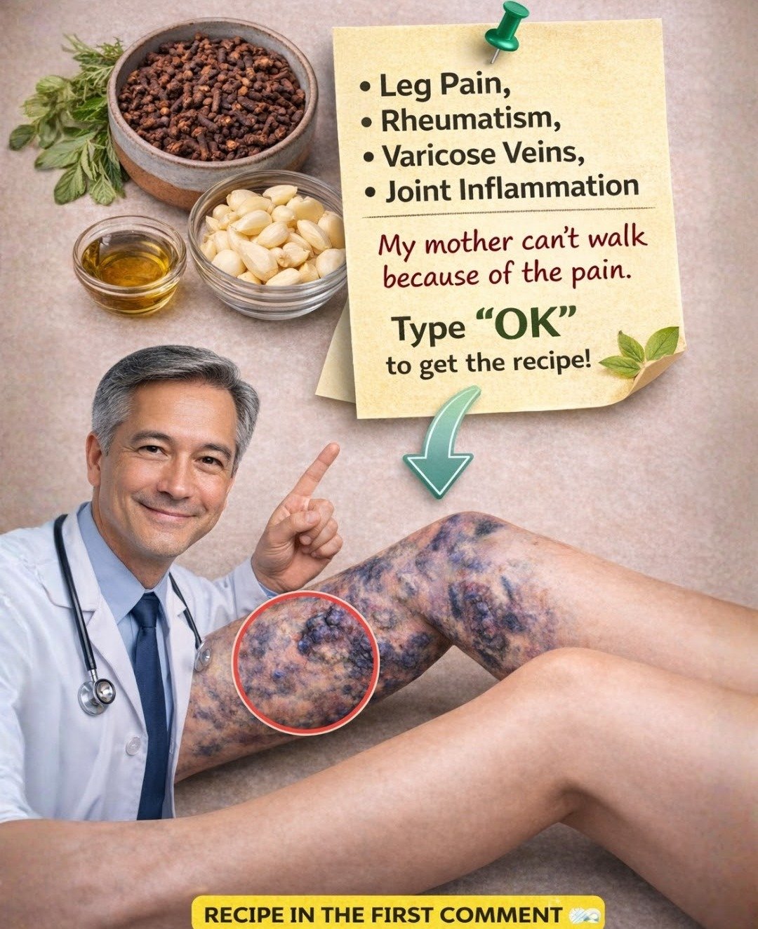 Natural Approach to Varicose Veins: Boosting Circulation with Garlic, Cloves, and Ginger