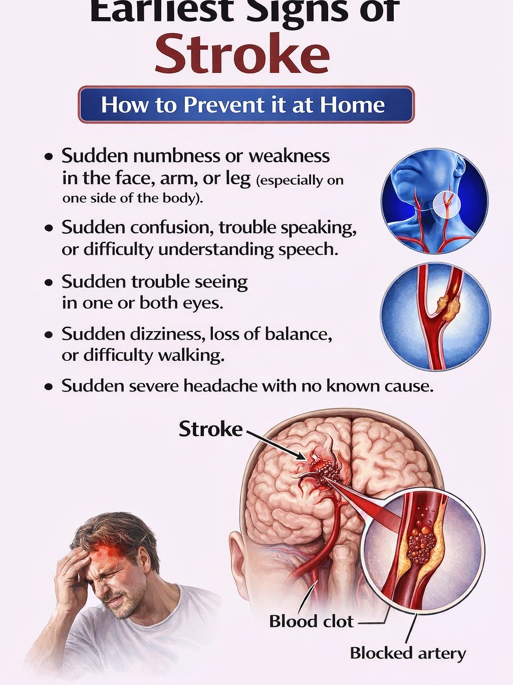 Don't Miss These 7 Critical Warning Signs: How to Prevent a Stroke at Home & Boost Your Brain Health Naturally