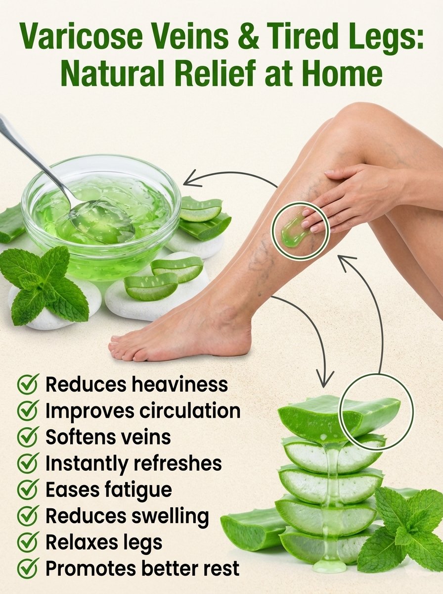 Unlock Lighter Legs: The 5-Minute DIY Aloe Vera Gel That Erases Varicose Veins & Daily Ache!