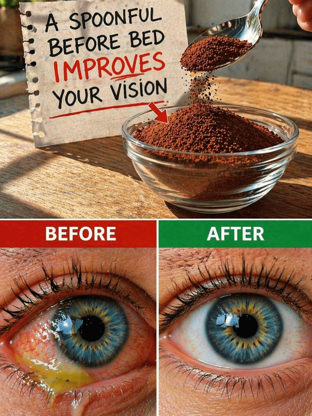 The Viral 1-Spoonful Nighttime Habit That Could TRANSFORM Your Vision After 50 (Science-Backed!)