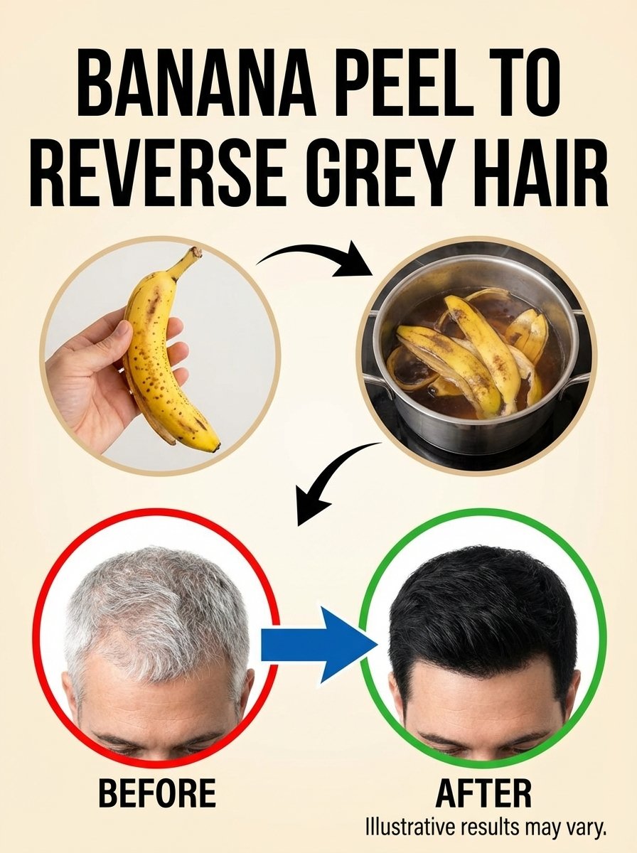 Grey Hair Gone in 3 Minutes? The Viral Banana Peel Hack Everyone's Trying for Naturally Darker, Thicker Strands!