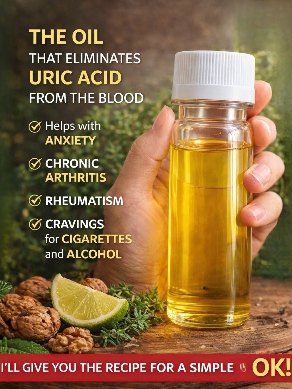 The Secret Oil That Could FINALLY End Your Uric Acid Woes & Joint Pain (Recipe Inside!)