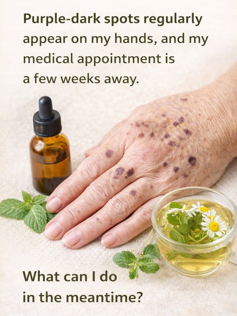 Suddenly Seeing Mysterious Purple Spots on Your Hands? Don't Panic! What to Do While You Wait for Your Doctor