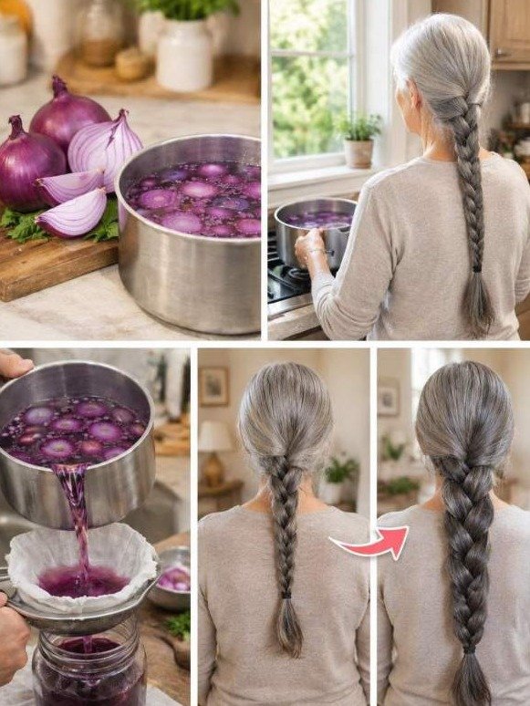 The Forgotten Kitchen Secret: How Red Onion Water Forces Dormant Hair Follicles to Explode with Growth