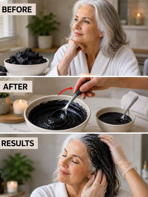The Shocking Truth: This Viral Charcoal Hack Makes Gray Hair VANISH Without a Single Drop of Harsh Dye!