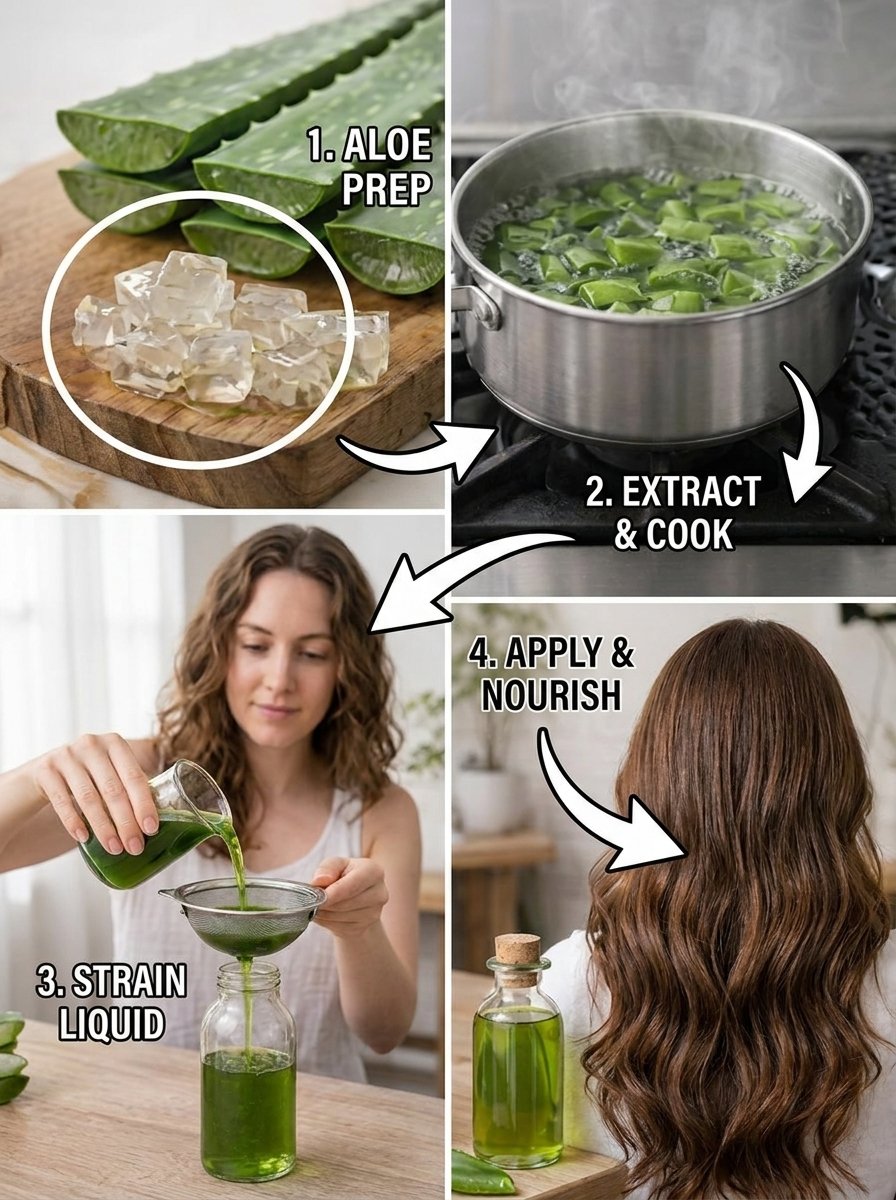 Unlock Your Hair's Full Potential: The Shockingly Simple DIY Aloe Vera Oil Recipe for Rapid Growth & Thicker Strands!