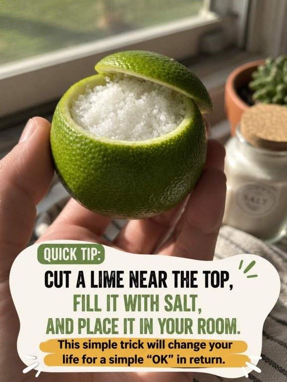 The Unbelievable Secret: Placing Cut Lime + Salt in Your Room Triggers a Hidden Moisture & Odor Vanishing Act!