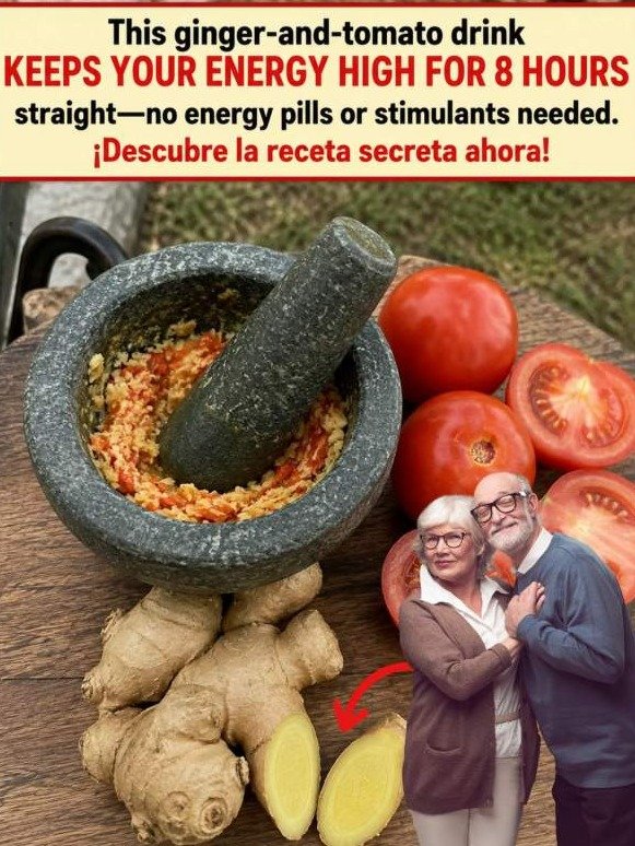 Ditch the Caffeine: This 2-Ingredient Ginger-Tomato Hack Triggers an 8-Hour Energy Surge