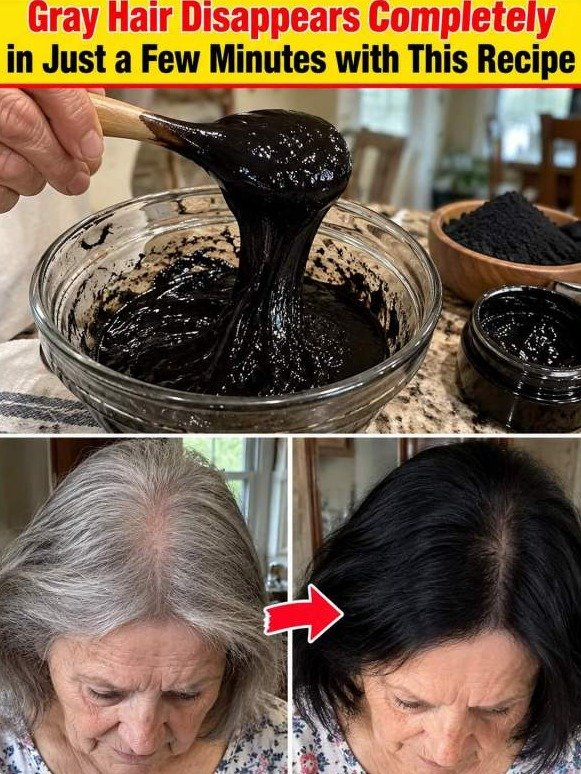 Could This Dark Herbal Paste Help Gray Hair Look Less Silver at the Roots?