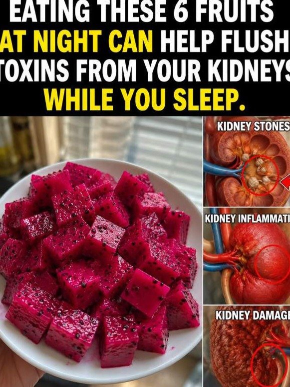 Eat These 6 Fruits Before Bed to Flush Kidney Sludge While You Sleep (Doctors Won't Tell You This!)