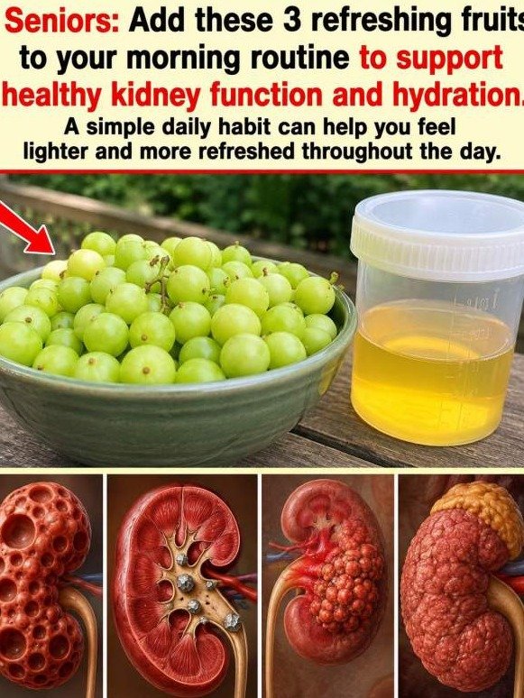 Seniors: These 3 Morning Fruits Can 'Flush' Your Kidneys and End Daily Puffiness