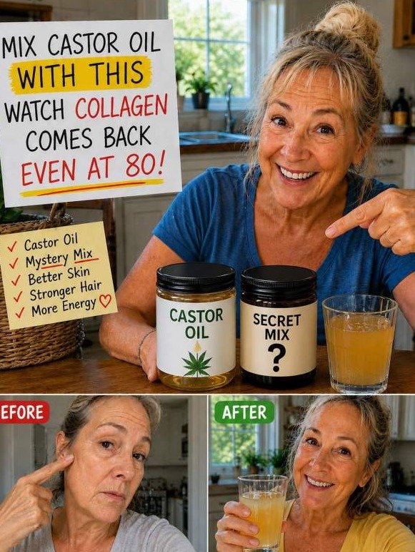 The Castor Oil Secret Big Beauty Brands DON'T Want You To Know: Pair It With THIS For An UNBELIEVABLE Collagen Surge!