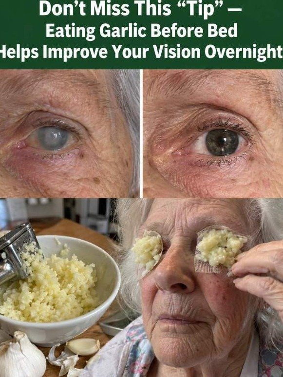 The ONE Thing No Eye Doctor Reveals: How Garlic Before Bed Could Restore Your Clear Vision After 60!